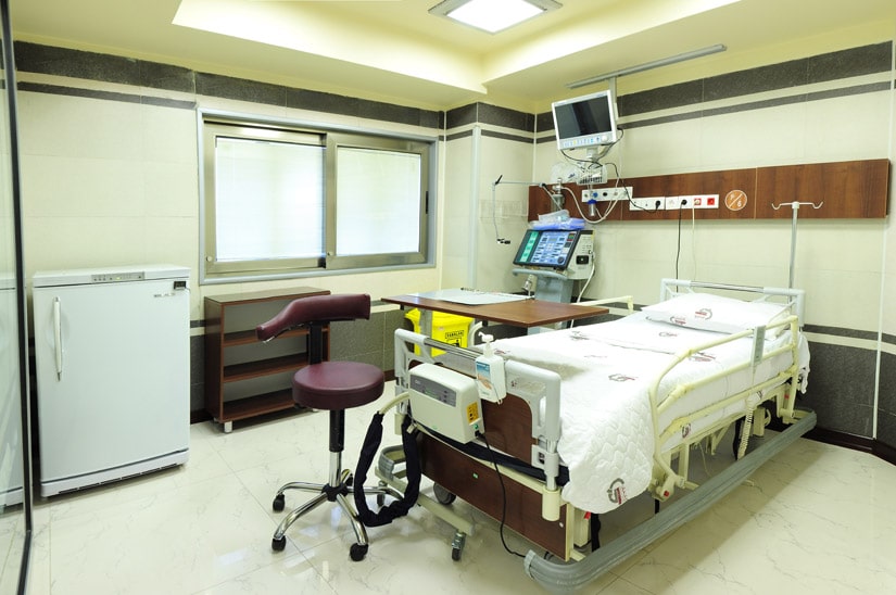 Patient's room at Gandhi Hospital